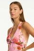 Sea Level Rosewood Twist Front Halter One Piece